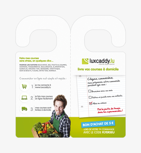 flyer luxcaddy, format ouvert