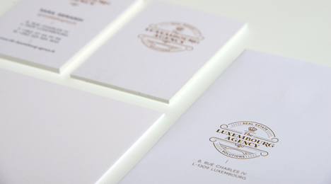 Cartes de visite The Luxembourg Agency - Letterpress (impression typographique