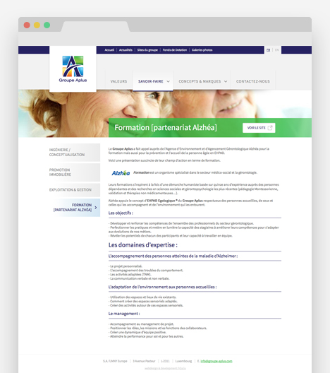 Site Internet - Groupe APLUS 
