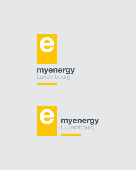 Logo myenrgy vertical et sa déclinaison horizontale