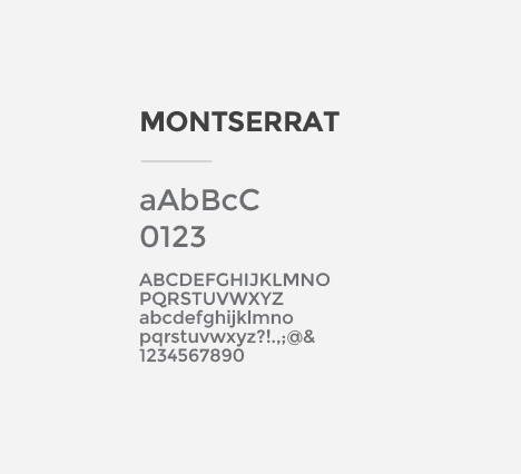 Typographie choisie pour CAA : la Montserrat