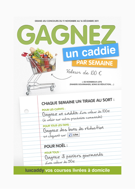 Concours facebook Gagnez un Caddy par Luxcaddy