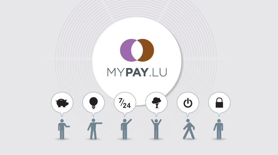icônes MyPay, économies, disponibilité du logiciel, écologie, sécurité, etc.