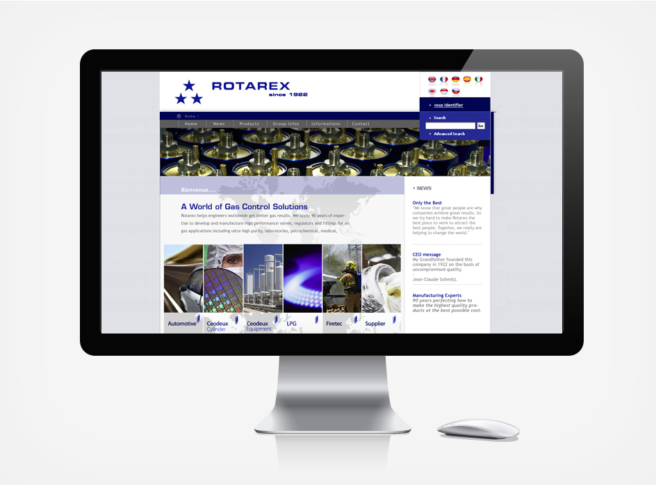 Site internet rotarex - page d'accueil