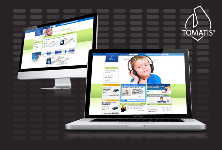 Site internet de la Méthode Tomatis, design et développement par l'agence de communication h2a