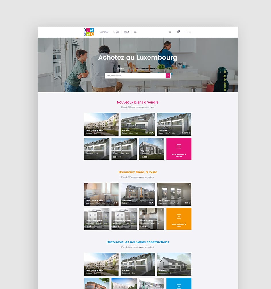 Site internet New Immo - Photo