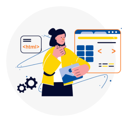 Illustration d'une personne qui sélectionne des codes.