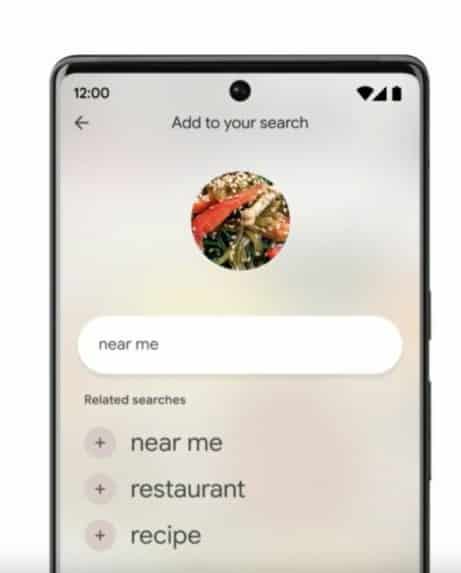 Écran de recherche mobile avec suggestions « near me »"