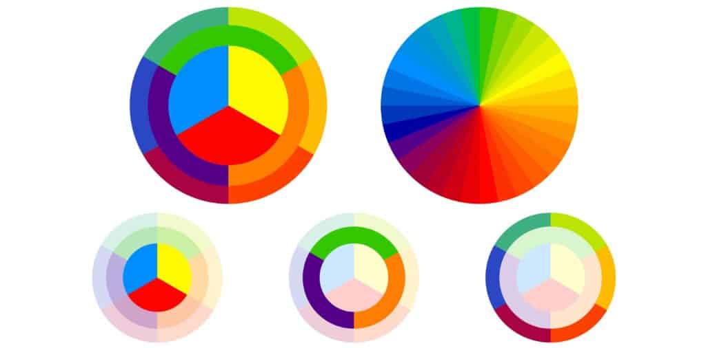 palettes circulaires de couleurs