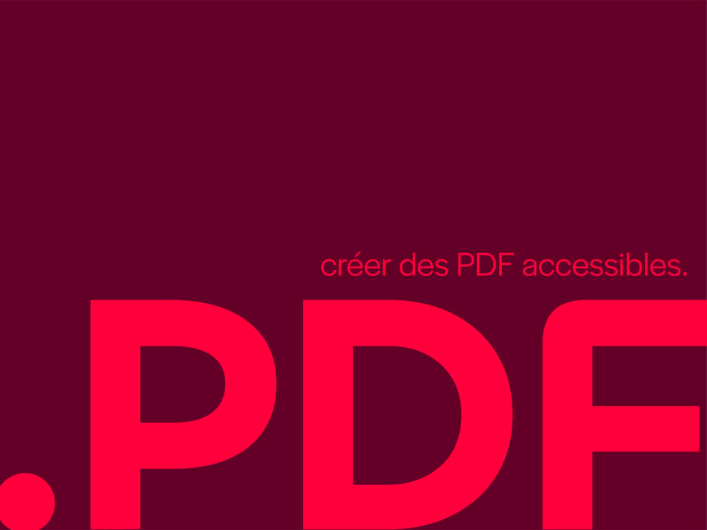 Créer des PDF accessibles - Photo