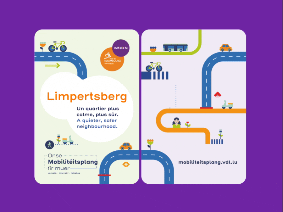 Brochures d'informations sur les changements de circulation de la Ville de Luxembourg - Photo
